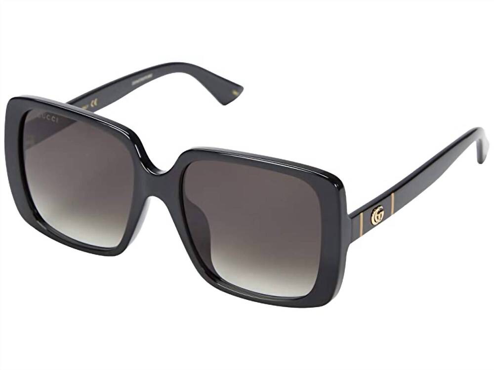 NEW GUCCI women's squared sunglasses in black/grey